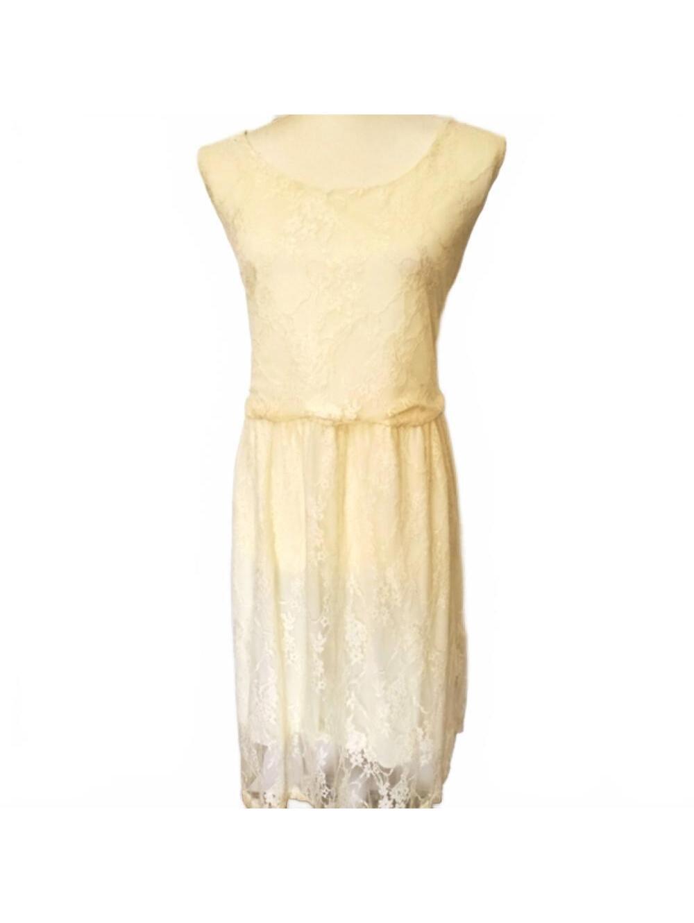 Deb Cream Lace Sleeveless Dress Size XL - Elegant and Versatile
